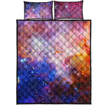 Light Stardust Galaxy Deep Space Print Quilt Bed Set