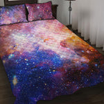 Light Stardust Galaxy Deep Space Print Quilt Bed Set