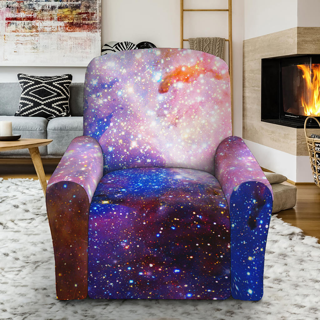 Light Stardust Galaxy Deep Space Print Recliner Slipcover