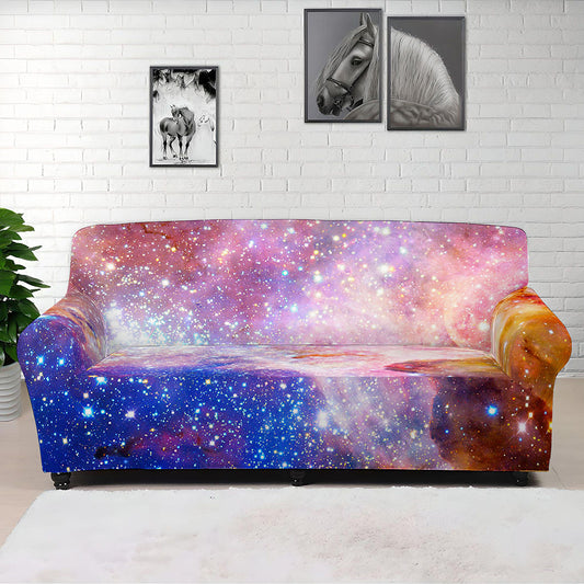 Light Stardust Galaxy Deep Space Print Sofa Cover