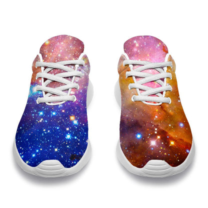 Light Stardust Galaxy Deep Space Print Sport Shoes GearFrost