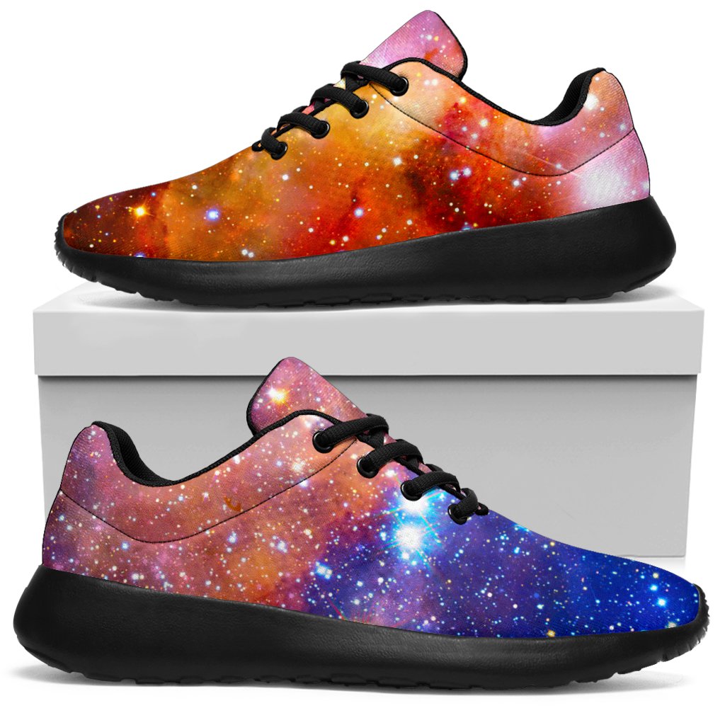 Light Stardust Galaxy Deep Space Print Sport Shoes GearFrost