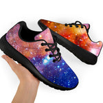Light Stardust Galaxy Deep Space Print Sport Shoes GearFrost