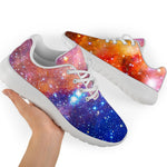 Light Stardust Galaxy Deep Space Print Sport Shoes GearFrost
