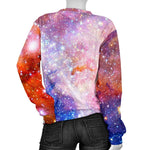 Light Stardust Galaxy Deep Space Print Women's Crewneck Sweatshirt GearFrost
