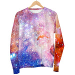Light Stardust Galaxy Deep Space Print Women's Crewneck Sweatshirt GearFrost
