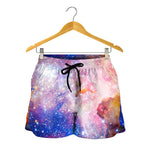 Light Stardust Galaxy Deep Space Print Women's Shorts