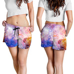 Light Stardust Galaxy Deep Space Print Women's Shorts
