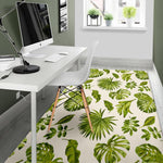 Light Tropical Leaf Pattern Print Area Rug GearFrost