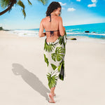 Light Tropical Leaf Pattern Print Beach Sarong Wrap