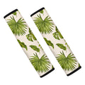 Light Tropical Leaf Pattern Print Car Seat Belt Covers