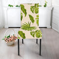 Light Tropical Leaf Pattern Print Dining Chair Slipcover