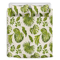 Light Tropical Leaf Pattern Print Duvet Cover Bedding Set