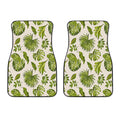 Light Tropical Leaf Pattern Print Front Car Floor Mats