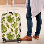 Light Tropical Leaf Pattern Print Luggage Cover GearFrost