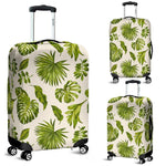 Light Tropical Leaf Pattern Print Luggage Cover GearFrost