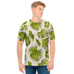 Light Tropical Leaf Pattern Print Men's T-Shirt