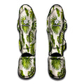 Light Tropical Leaf Pattern Print Muay Thai Shin Guards