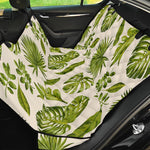 Light Tropical Leaf Pattern Print Pet Car Back Seat Cover