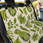 Light Tropical Leaf Pattern Print Pet Car Back Seat Cover
