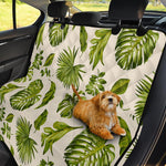 Light Tropical Leaf Pattern Print Pet Car Back Seat Cover