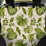 Light Tropical Leaf Pattern Print Pet Car Back Seat Cover