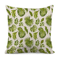Light Tropical Leaf Pattern Print Pillow Cover