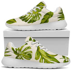 Light Tropical Leaf Pattern Print Sport Shoes GearFrost