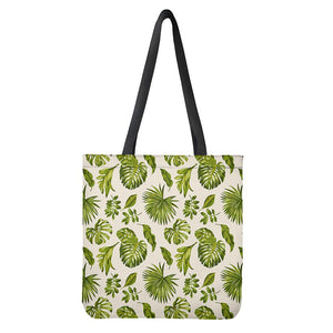 Light Tropical Leaf Pattern Print Tote Bag