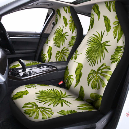 Light Tropical Leaf Pattern Print Universal Fit Car Seat Covers