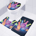 Light Up Bowling Pins Print 3 Piece Bath Mat Set