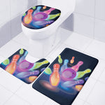 Light Up Bowling Pins Print 3 Piece Bath Mat Set