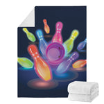 Light Up Bowling Pins Print Blanket