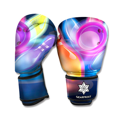 Light Up Bowling Pins Print Boxing Gloves