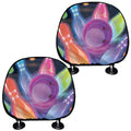 Light Up Bowling Pins Print Car Headrest Covers