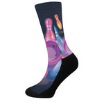 Light Up Bowling Pins Print Crew Socks