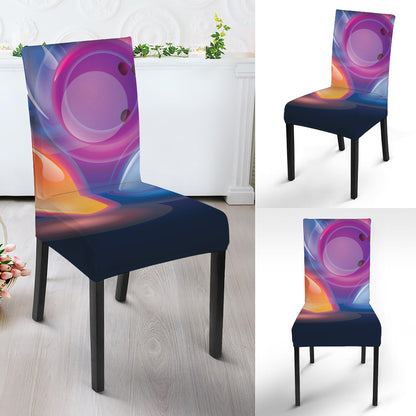 Light Up Bowling Pins Print Dining Chair Slipcover