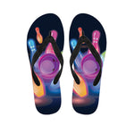 Light Up Bowling Pins Print Flip Flops