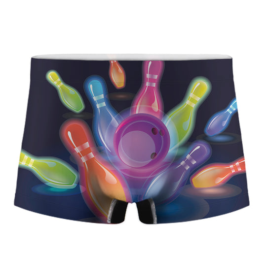 Light Up Bowling Pins Print Men's Boxer Briefs