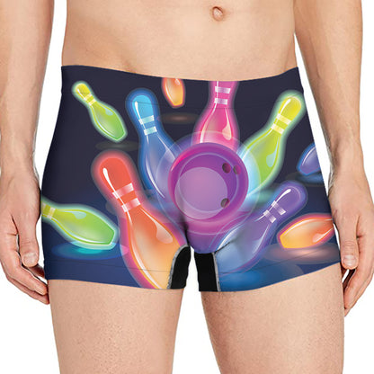 Light Up Bowling Pins Print Men's Boxer Briefs