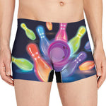 Light Up Bowling Pins Print Men's Boxer Briefs