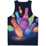 Light Up Bowling Pins Print Men's Tank Top