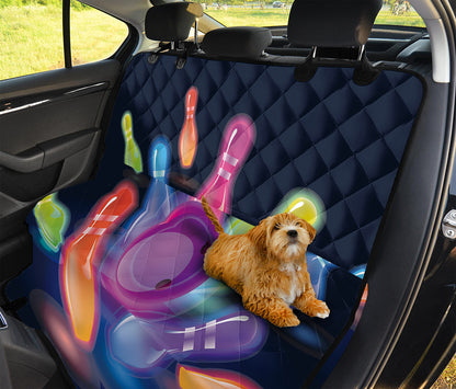 Light Up Bowling Pins Print Pet Car Back Seat Cover