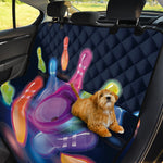 Light Up Bowling Pins Print Pet Car Back Seat Cover