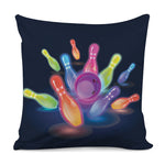 Light Up Bowling Pins Print Pillow Cover