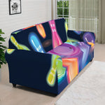 Light Up Bowling Pins Print Sofa Cover