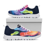 Light Up Bowling Pins Print White Sneakers