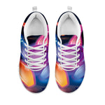 Light Up Bowling Pins Print White Sneakers