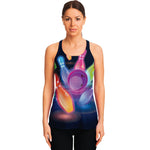 Light Up Bowling Pins Print Women's Racerback Tank Top