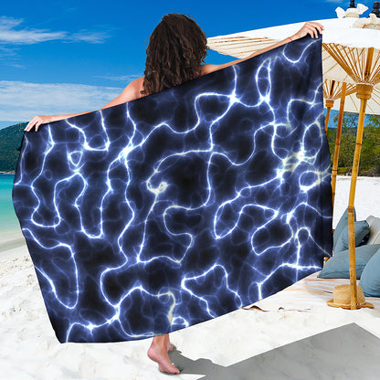 Lightning Chain Print Beach Sarong Wrap
